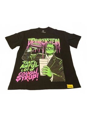That's Awful Lot of Cough Syrup Drankenstein Graphic T-Shirt Size Mens Large